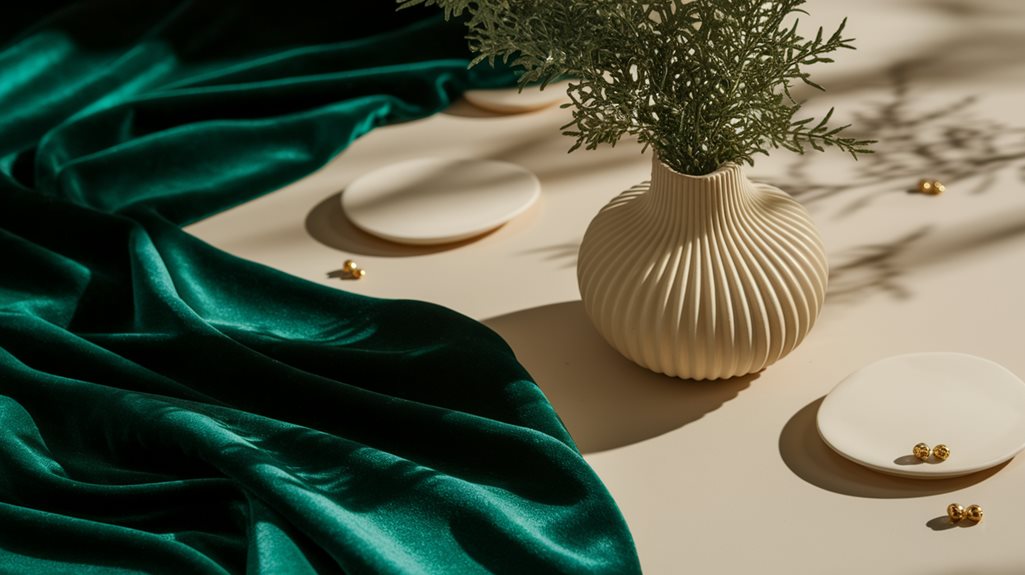 leśna zieleń i kremowa elegancja